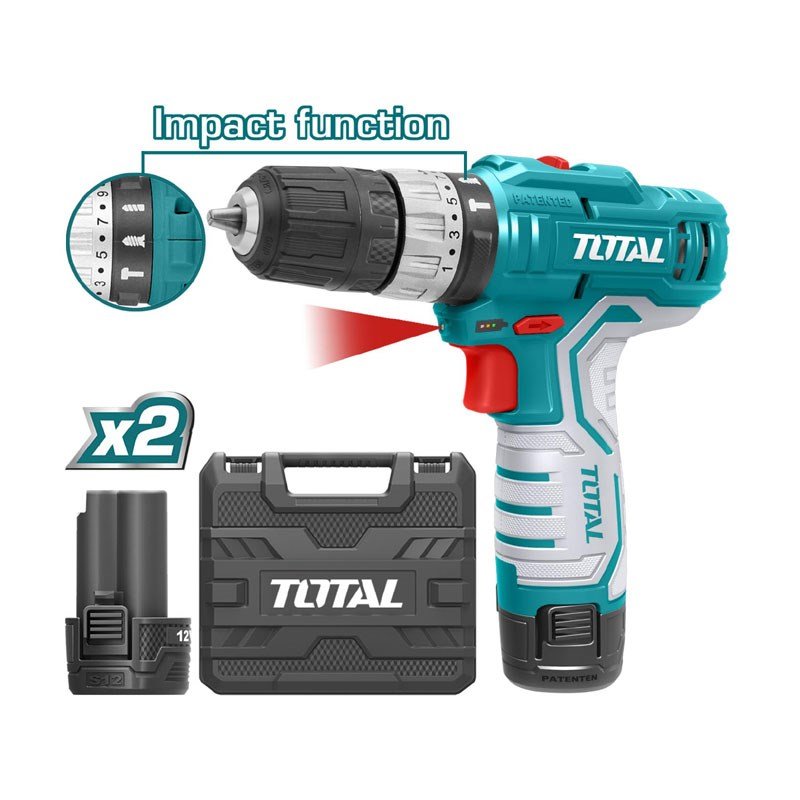 Total TIDLI1232 Cordless Drill Machine 10mm – 12V