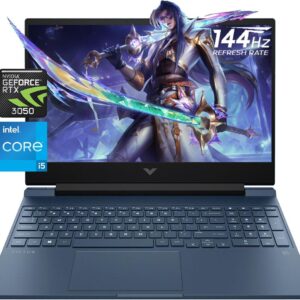 HP Victus 15-FA0033DX Gaming Laptop 12th Gen Core i5-12450H, 8GB DDR4, 512GB SSD, NVIDIA RTX 3050 4GB Graphics, 15.6" FHD IPS 144Hz, Windows 11 Home