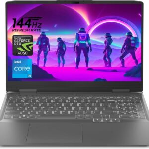 Lenovo LOQ 15IAX9 Gaming Laptop 12th Gen Intel Core i5-12450HX, 24GB DDR5, 512GB SSD, NVIDIA RTX 4050 6GB Graphics, 15.6" FHD IPS 144Hz, DOS, Luna Grey