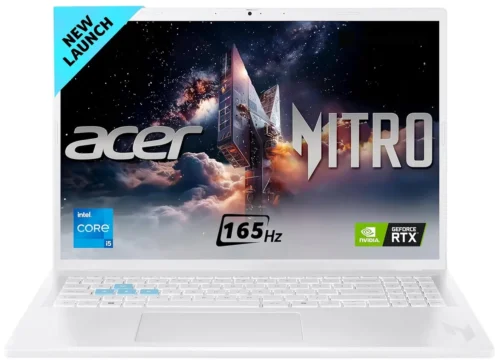 Acer Nitro Lite NL16-71G-55JR Gaming Laptop 13th Gen Core i5-13420H, 16GB DDR5, 512GB SSD, NVIDIA RTX 3050 6GB Graphics, 16″ WUXGA IPS 165Hz, Windows 11 Home, Pearl White, 1 Year Official Local Warranty