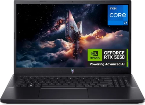 Acer Nitro V15 ANV15-52-769M Gaming Laptop 13th Gen Core i7-13620H, 16GB DDR4, 512GB SSD, NVIDIA RTX 5050 8GB Graphics, 15.6″ FHD IPS 165Hz, Windows 11 Home, Black, 1 Year Official Local Warranty