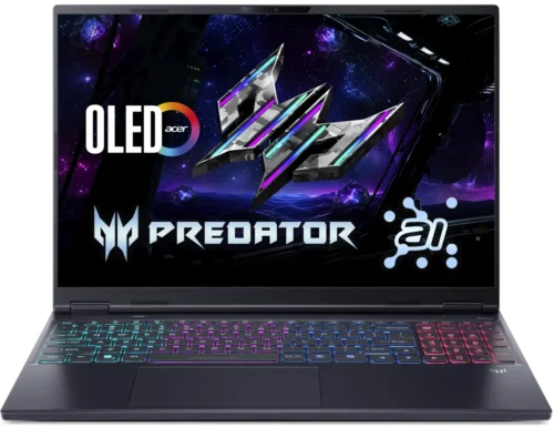 Acer Predator Helios Neo 16S PHN16S-71-76TK Gaming Laptop Intel Core Ultra 7-255HX, 16GB DDR5, 512GB SSD, NVIDIA RTX 5060 8GB Graphics, 16″ WQXGA OLED 240Hz, Windows 11 Home, Black, 2 Year Acer Official Local Warranty