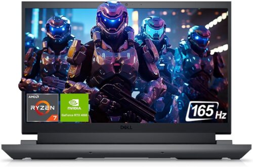 Dell G15 5535 Gaming Laptop AMD Ryzen 7-7840HS, 16GB DDR5, 512GB SSD, NVIDIA RTX 4060 8GB Graphics, 15.6″ FHD 165Hz, Windows 10 Home