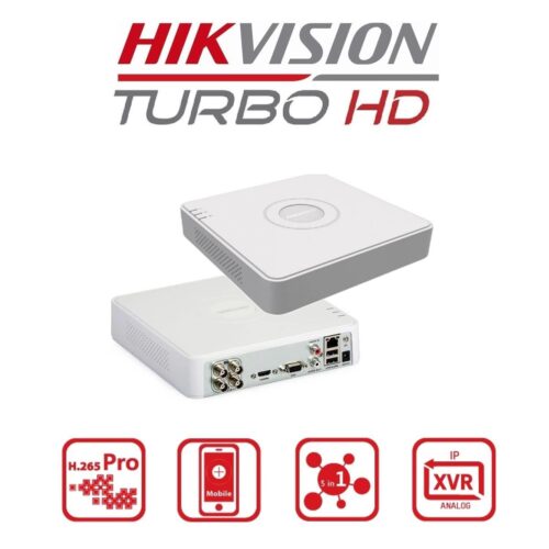 HIKVISION 4 Channel DVR 1080P Lite H.265+ DVR DS-7104HGHI-K1 HDMI