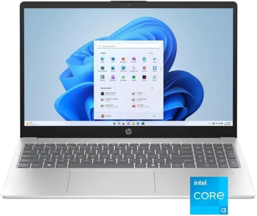 HP 15-FD0133WM Laptop Intel Core i3-N305, 8GB DDR4, 256GB SSD, 15.6″ FHD IPS, Fingerprint Reader, Windows 11 Home, Natural Silver