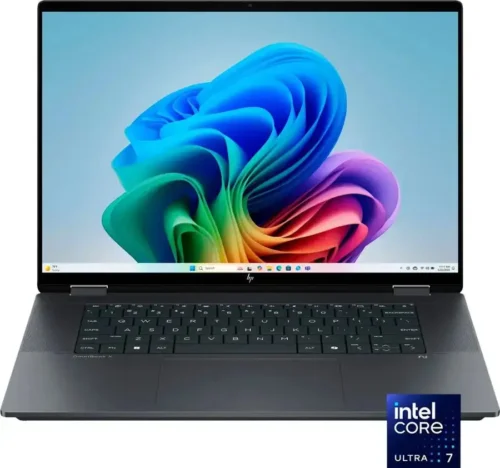 HP Omnibook X Flip 16-AS0033DX 2 in 1 16″ 2K Touch-Screen Intel Core Ultra 7-258V, 32GB DDR5, 2TB SSD, Intel Arc 140V Graphics, 16″ 2K IPS LED Touch Screen, Windows 11 Home, Eclipse Gray