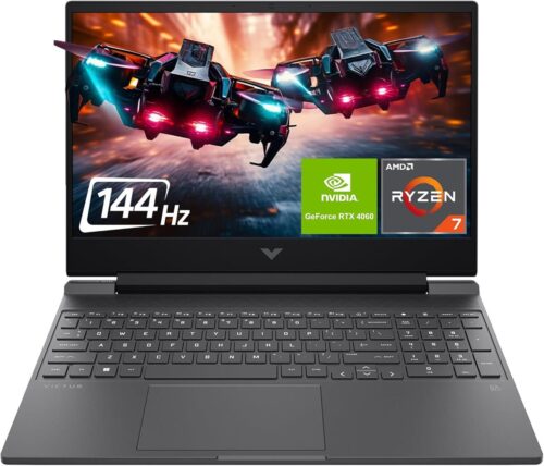 HP Victus 15-FB2772ND Gaming Laptop AMD Ryzen 7-8845HS, 16GB DDR5, 1TB SSD, NVIDIA RTX 4060 8GB Graphics, 15.6″ FHD IPS 144Hz, Windows 11 Home, Mica Silver