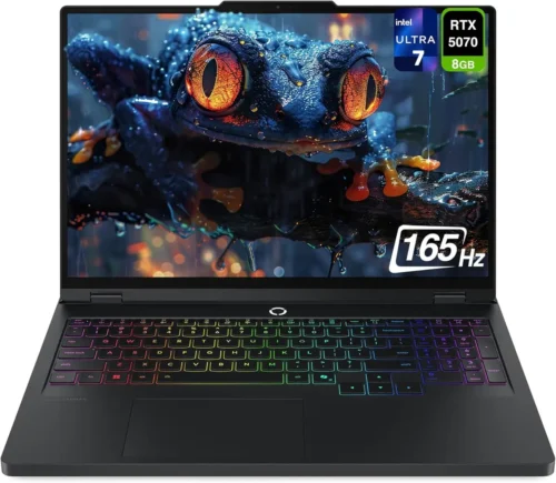 Lenovo Legion 5 15IAX10 Gaming Laptop Intel Core Ultra 7-255HX, 16GB DDR5, 1TB SSD, NVIDIA RTX 5070 8GB Graphics, 15.1″ WQXGA OLED 165Hz, Windows 11 Home, Eclipse Black