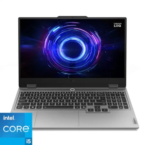 Lenovo LOQ 15 Gaming Laptop 13th Gen Core i5-13450HX, 16GB DDR5, 512GB SSD, NVIDIA RTX 5050 8GB Graphics, 15.6″ FHD IPS 144Hz, Windows 11 Home, Luna Gray