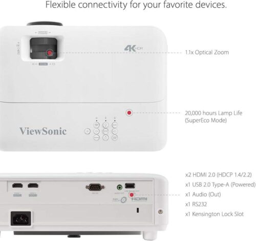 ViewSonic PX701-4K 4K UHD 3200 Lumens Projector